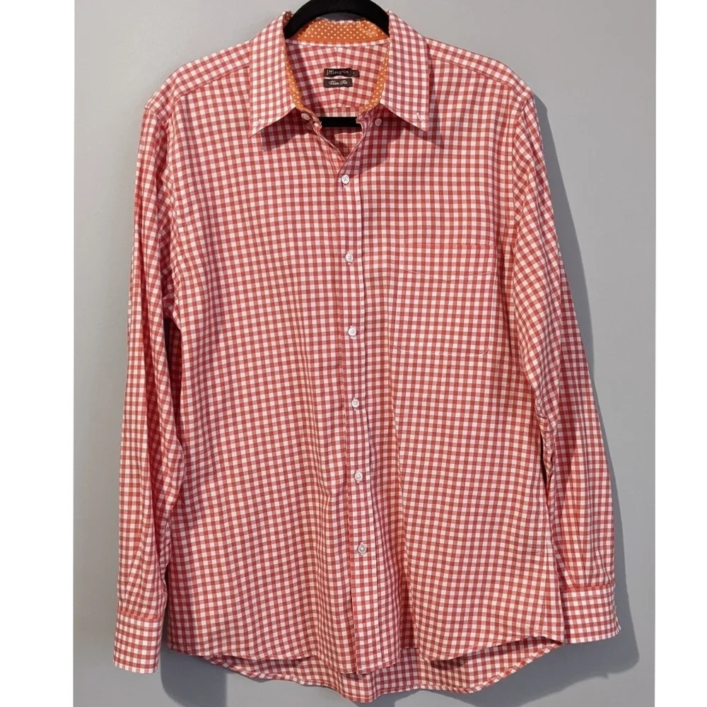 J. McLaughlin Gingham Print Trim Fit Button Down - Picture 8 of 8